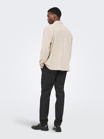 Only & Sons Regular fit Button Up Shirt 'ONSCaiden' in Grey