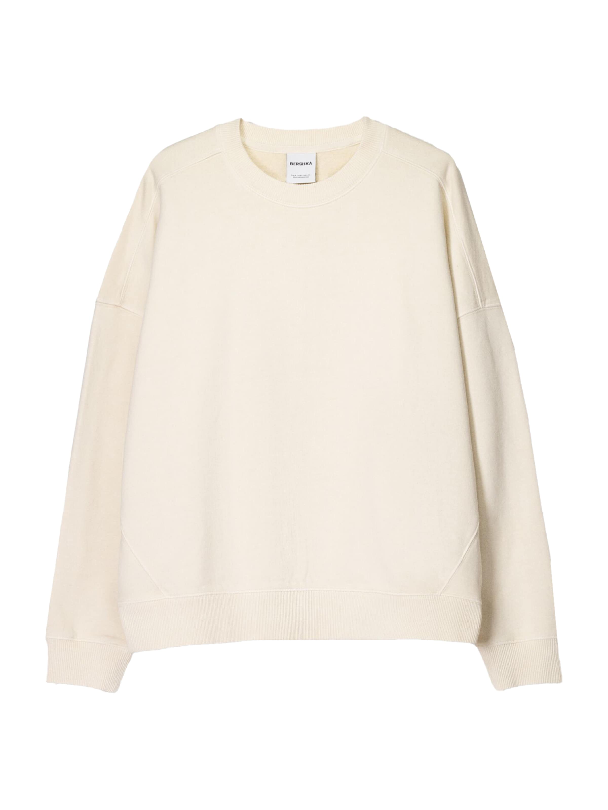 Bershka Sweatshirt in Beige: front