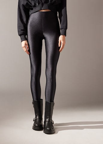 CALZEDONIA Skinny Leggings in Schwarz