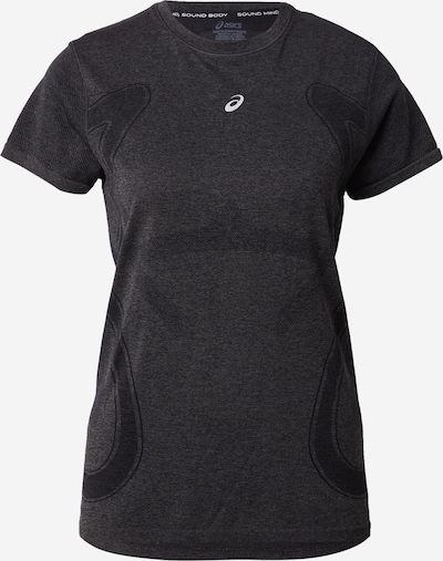 ASICS Tehnička sportska majica 'ROAD' u crna / crna melange / bijela, Pregled proizvoda