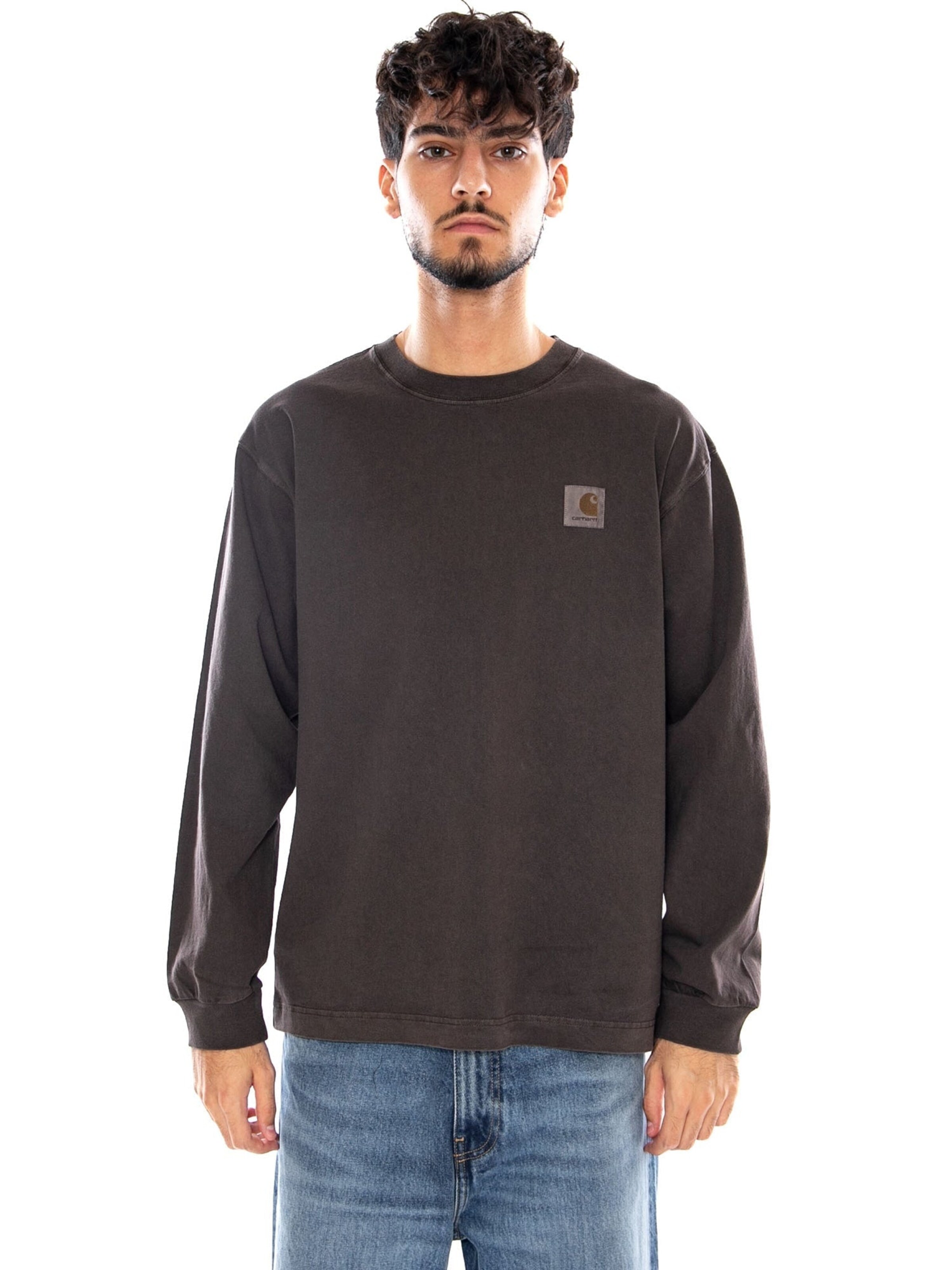 Carhartt WIP Shirt 'L/S VISTA T-SHIRT TOBACCO GARMENT DYED' in Brown: front