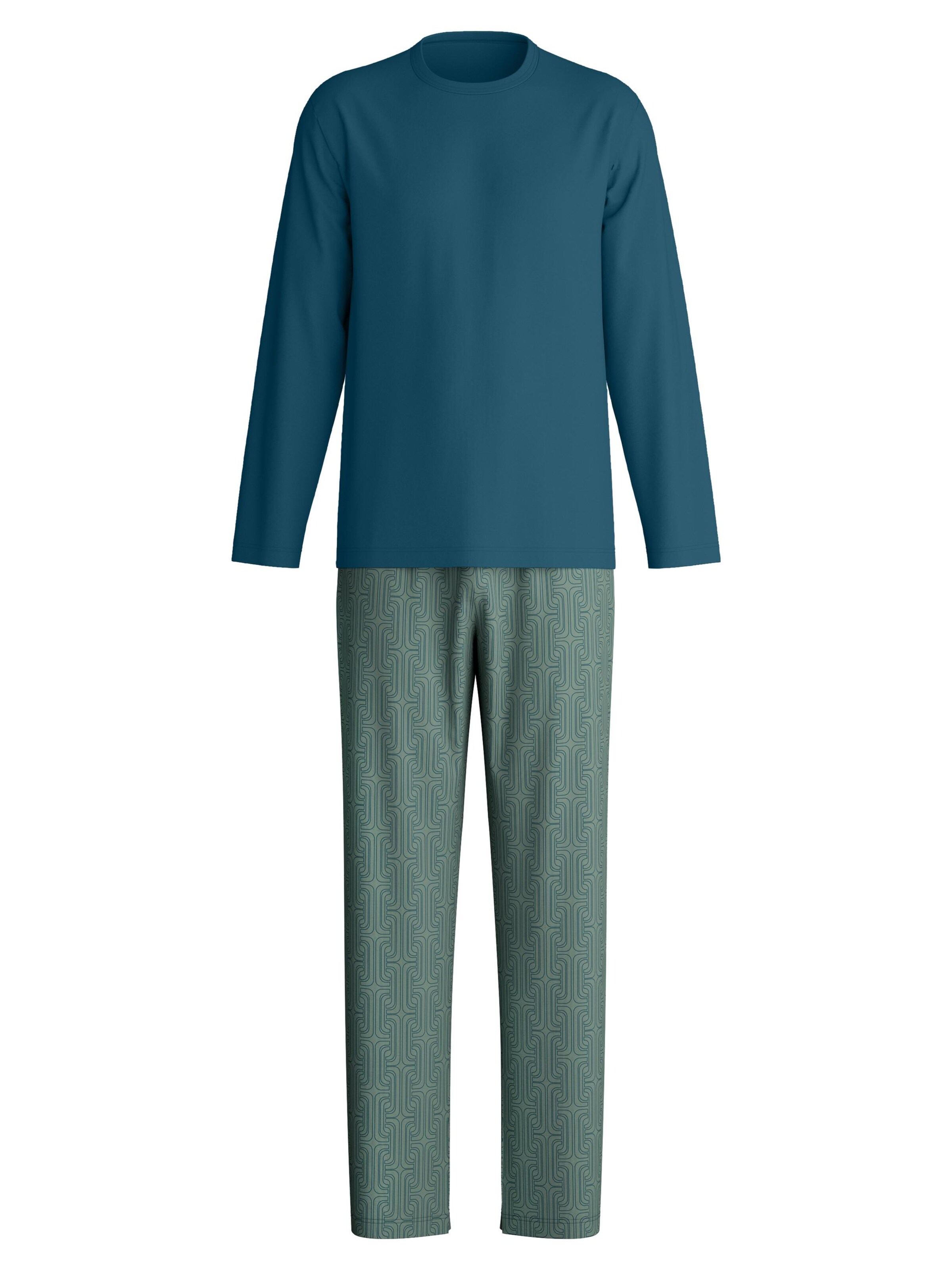 CALIDA Pyjama lang 'Relax Streamline'‌‌‌ in Grün: Vorderseite