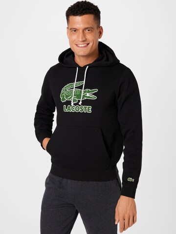 LACOSTE Sweatshirt i svart: framsida