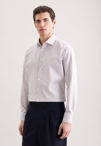 SEIDENSTICKER Regular fit Business shirt in Brown: front