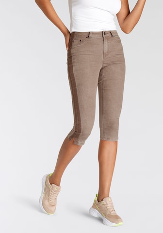 ARIZONA Skinny Jeans in Brown: front