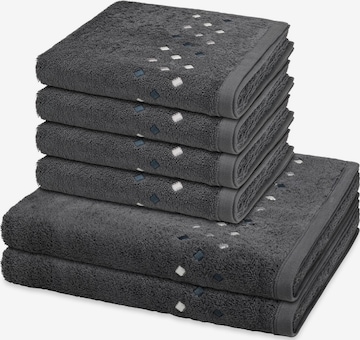 ROSS Towel 'Stoneline' in Grey: front