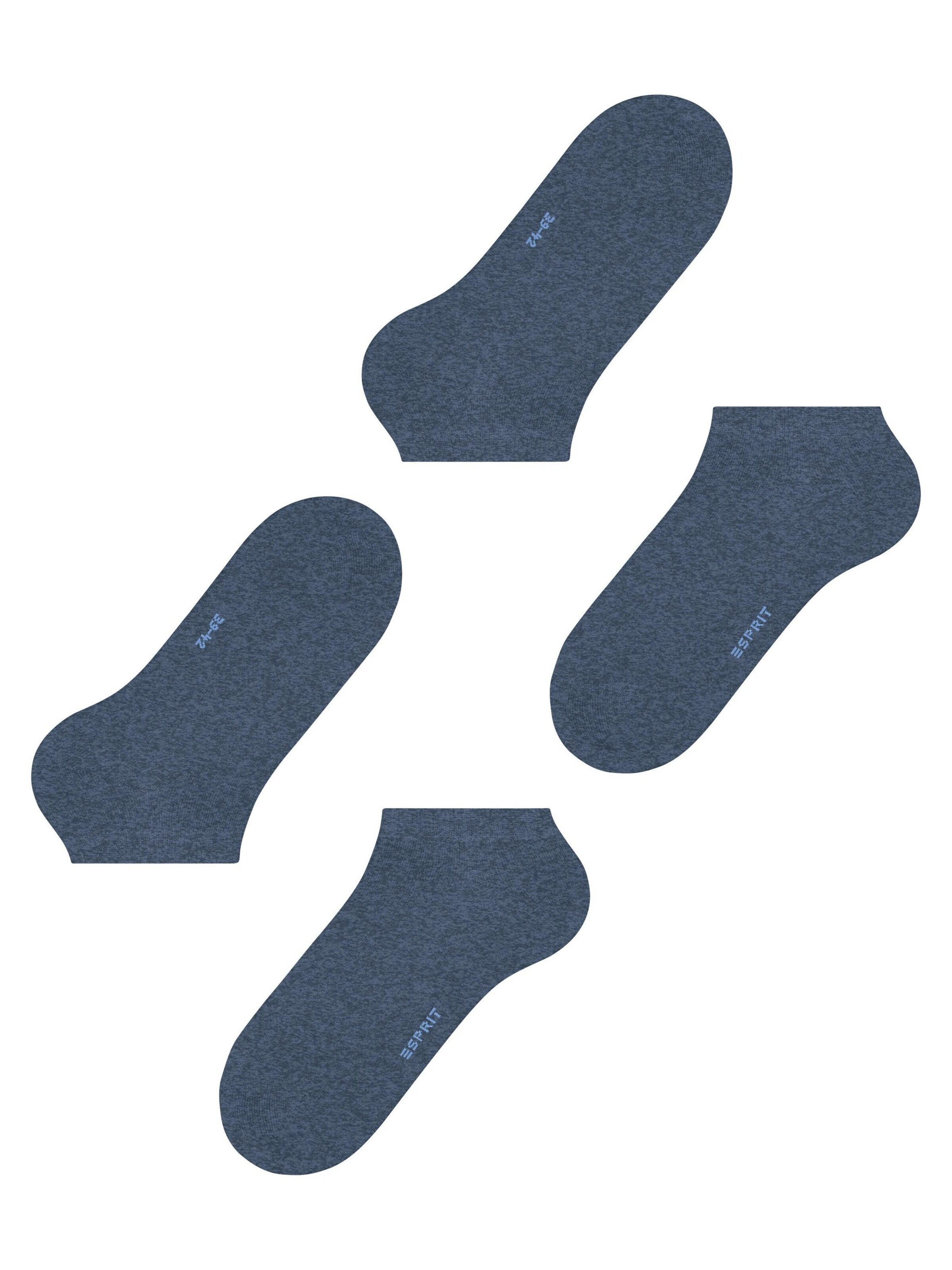ESPRIT Ankle Socks 'Basic Uni 2-Pack' in Blue