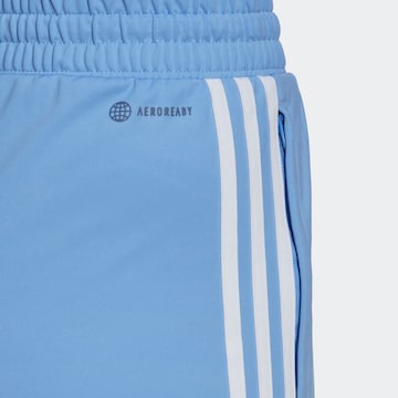 ADIDAS PERFORMANCE Regular Sportbroek 'Aeroready Made4 3-Stripes Tapered' in Blauw