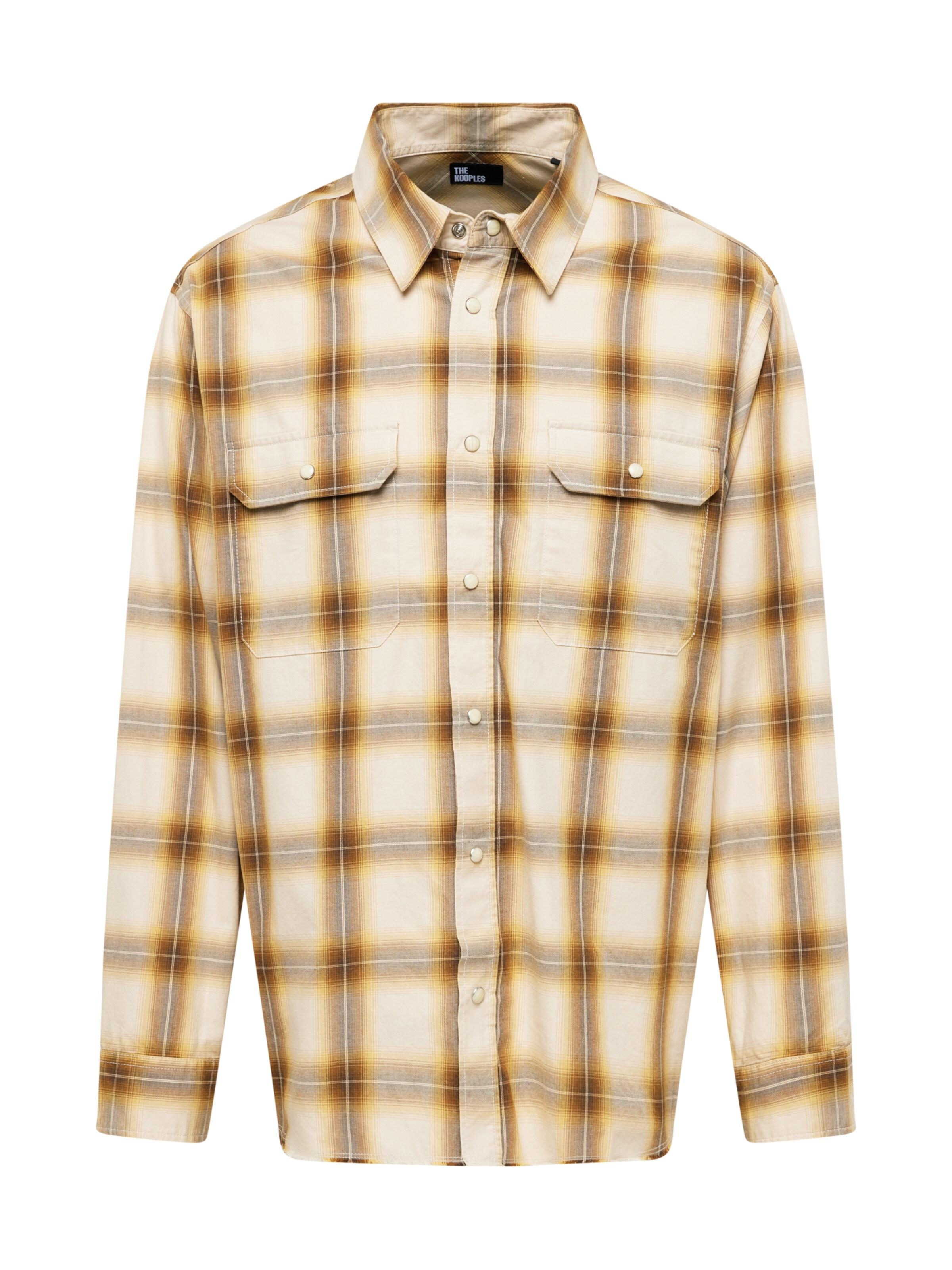 The Kooples Regular fit Button Up Shirt in Brown: front
