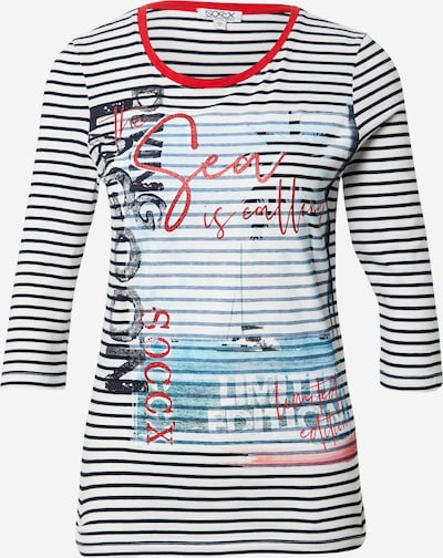 Soccx Shirt in de kleur Zwart / Wit, Productweergave