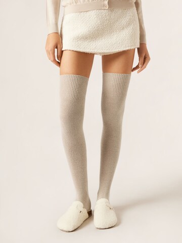 CALZEDONIA Overknee Strümpfe in Beige