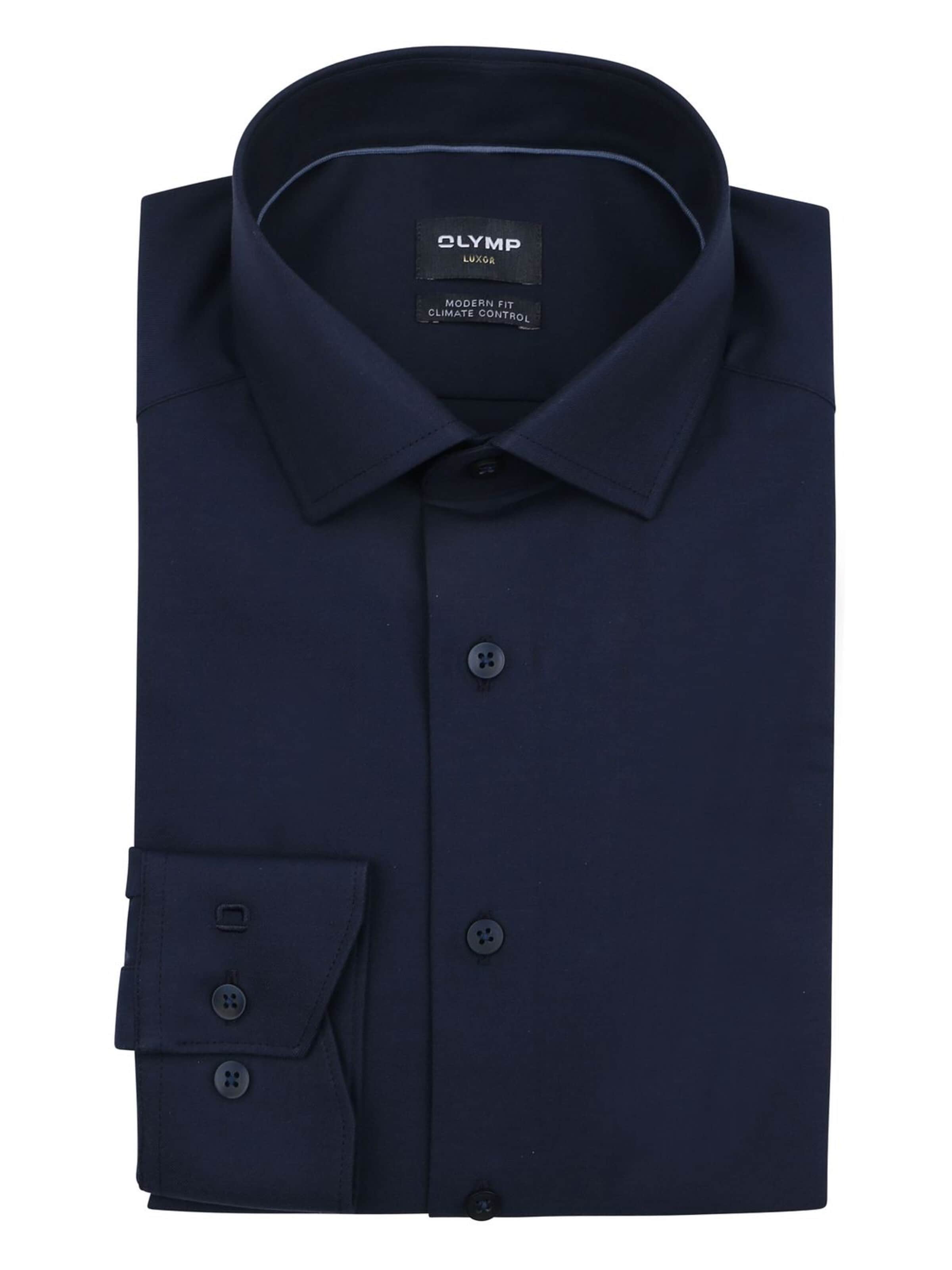 OLYMP Regular fit Button Up Shirt 'Luxor 24/Seven' in Blue: front