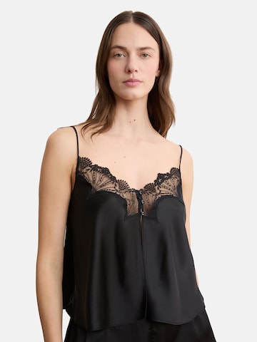 ETAM Schlafshirt 'Eventail' in Schwarz: Vorderseite