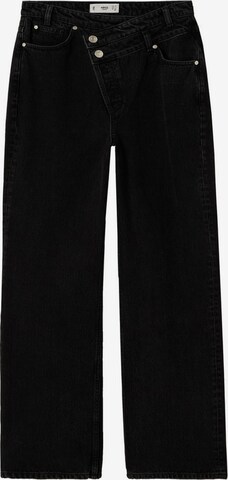 Wide leg Jeans 'Fiby' de la MANGO pe negru: față