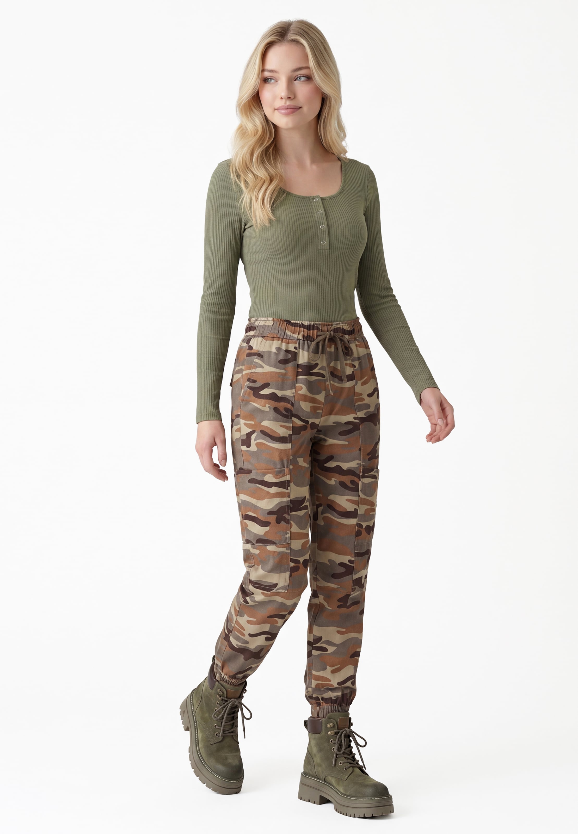 MYMO Loosefit Broek in Groen