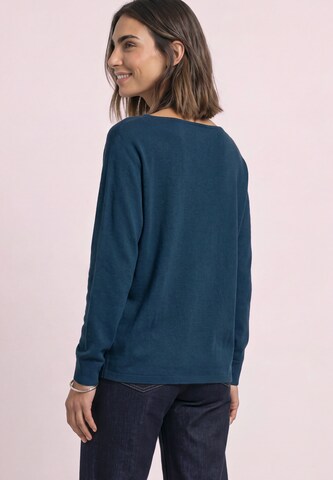 STREET ONE Dolman Pullover mit Boat Neck in Blau