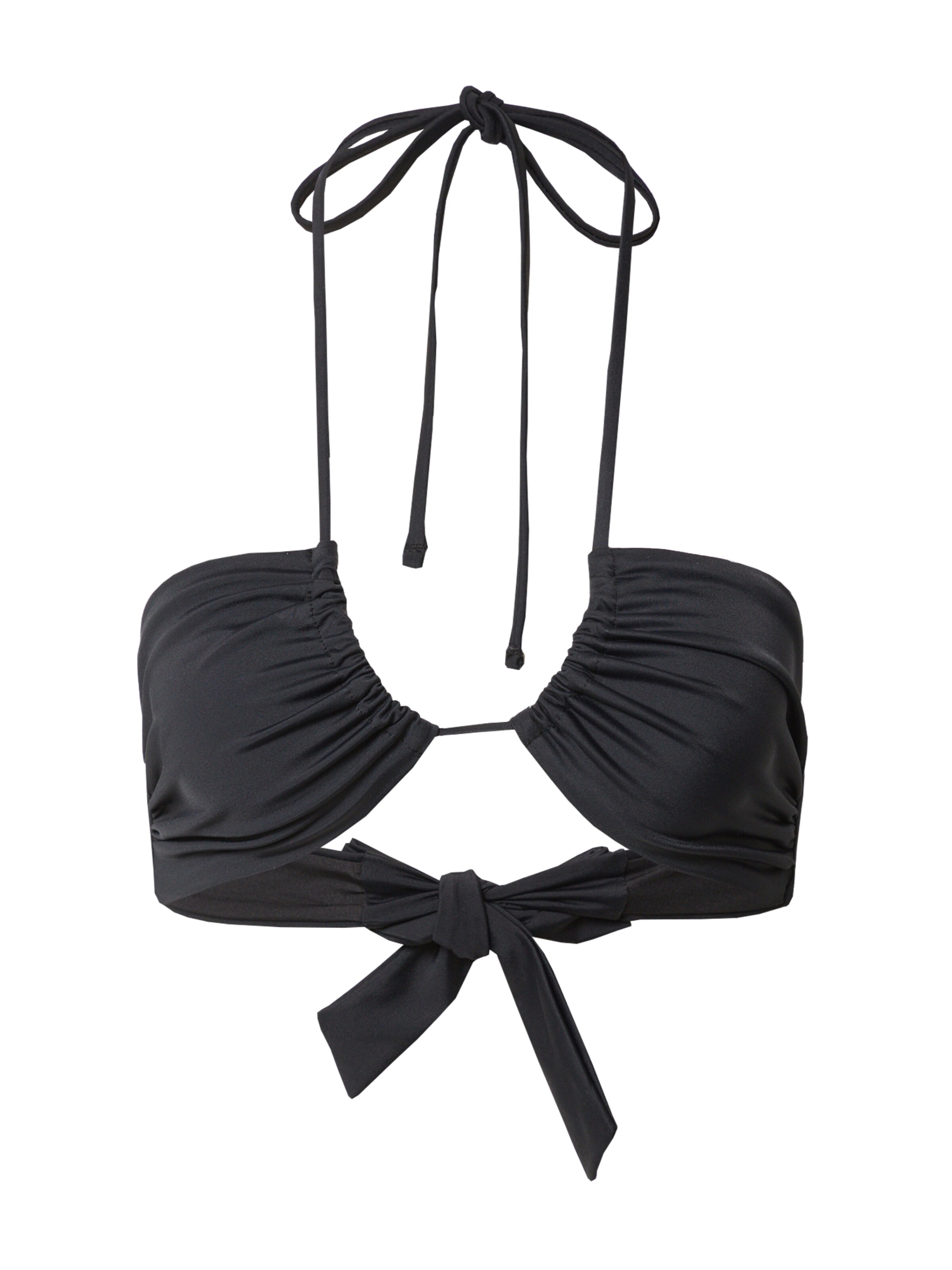 Triunghi Sutien costum de baie 'Lenni' de la LENI KLUM x ABOUT YOU pe negru: față