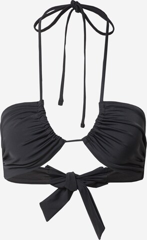 LENI KLUM x ABOUT YOU Triangel Bikinitop 'Lenni' in Schwarz: predná strana