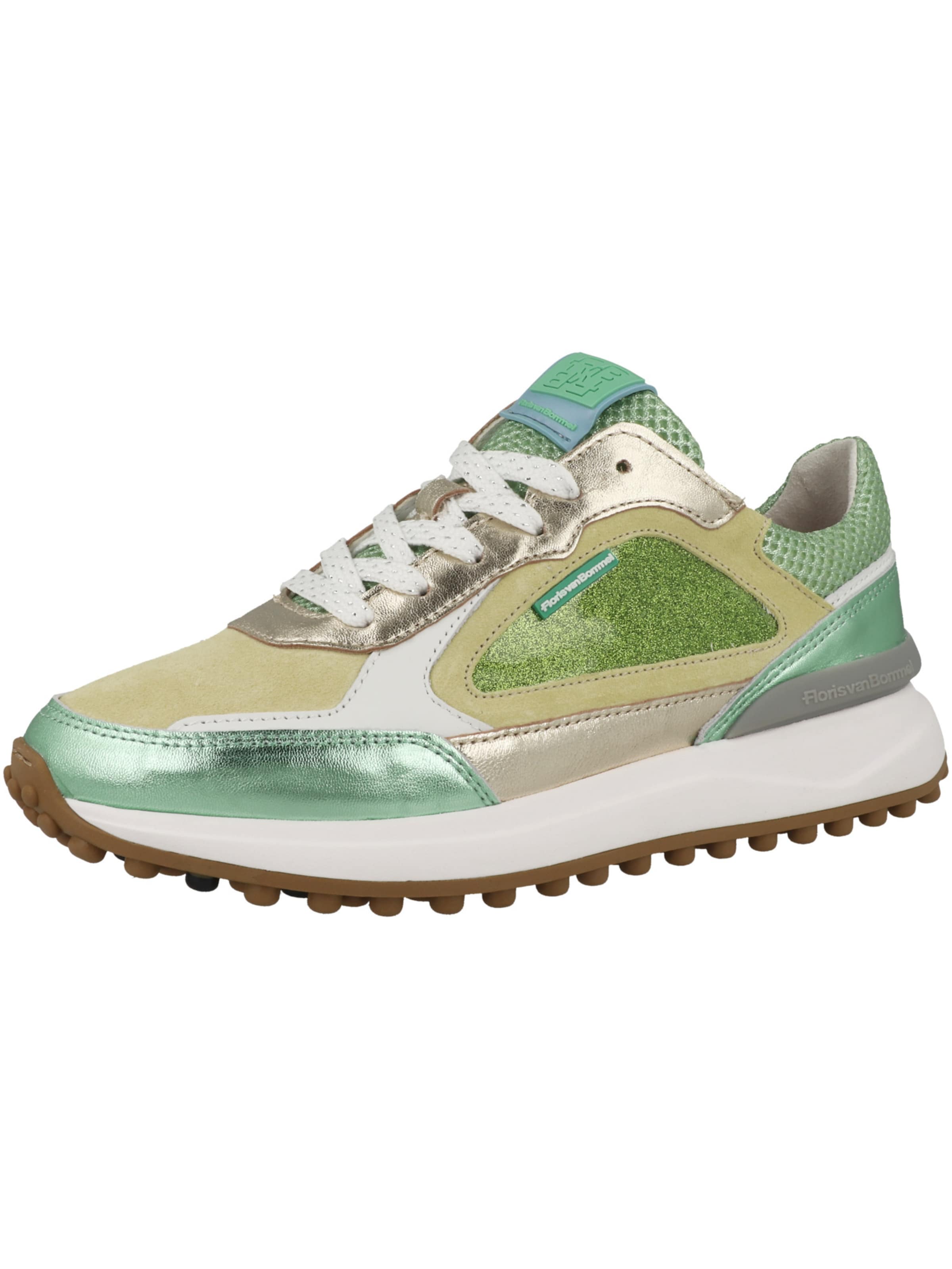 Floris van Bommel Platform trainers 'Noppi 35.38' in Green: front
