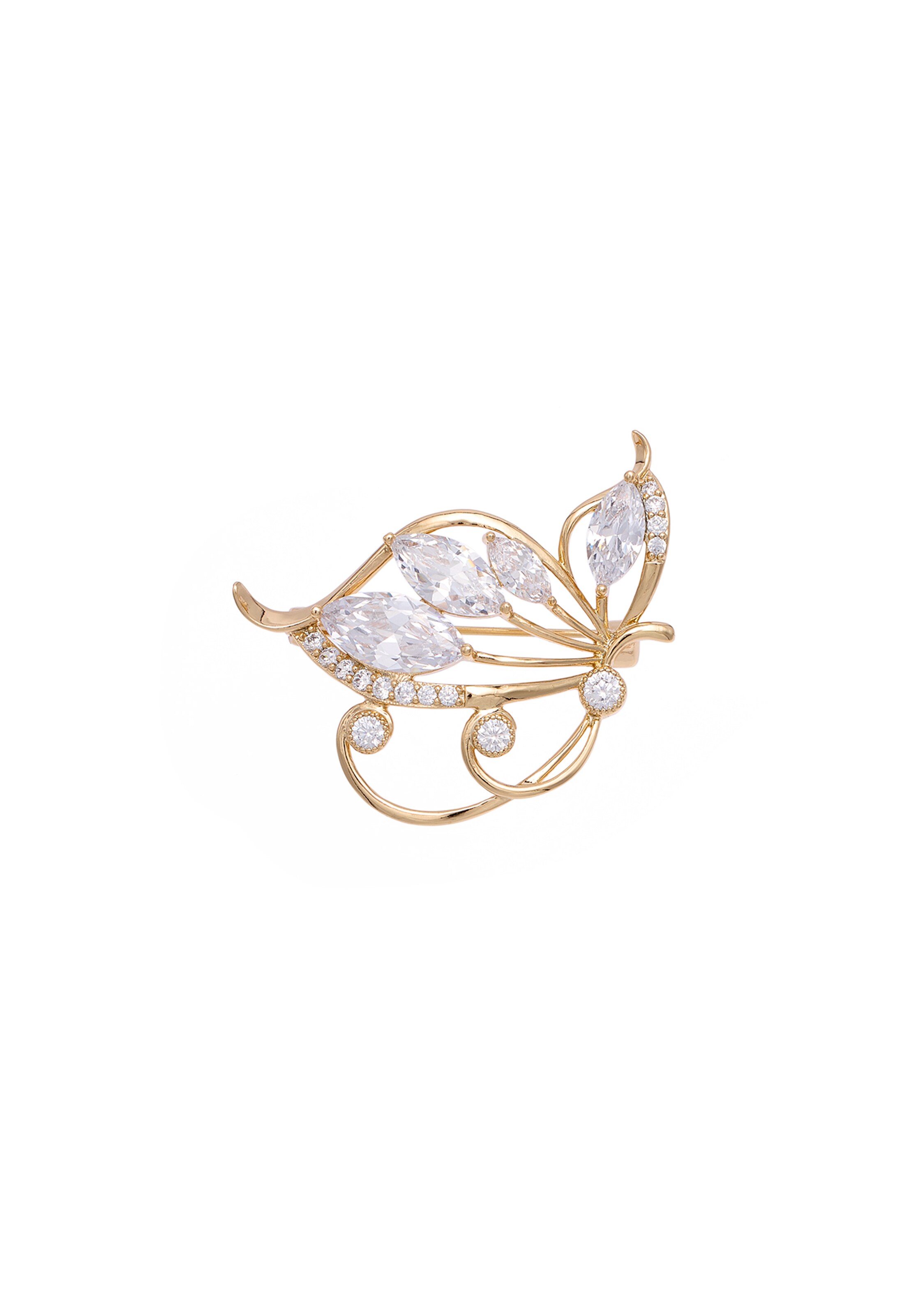 Broche usha BLACK LABEL en or