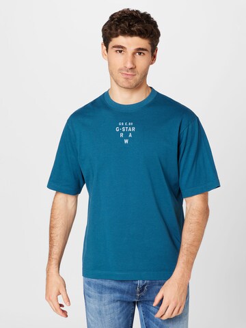 T-Shirt G-Star RAW en bleu : devant