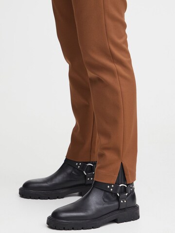 PULZ Jeans Slim fit Chino trousers 'Bindy' in Brown