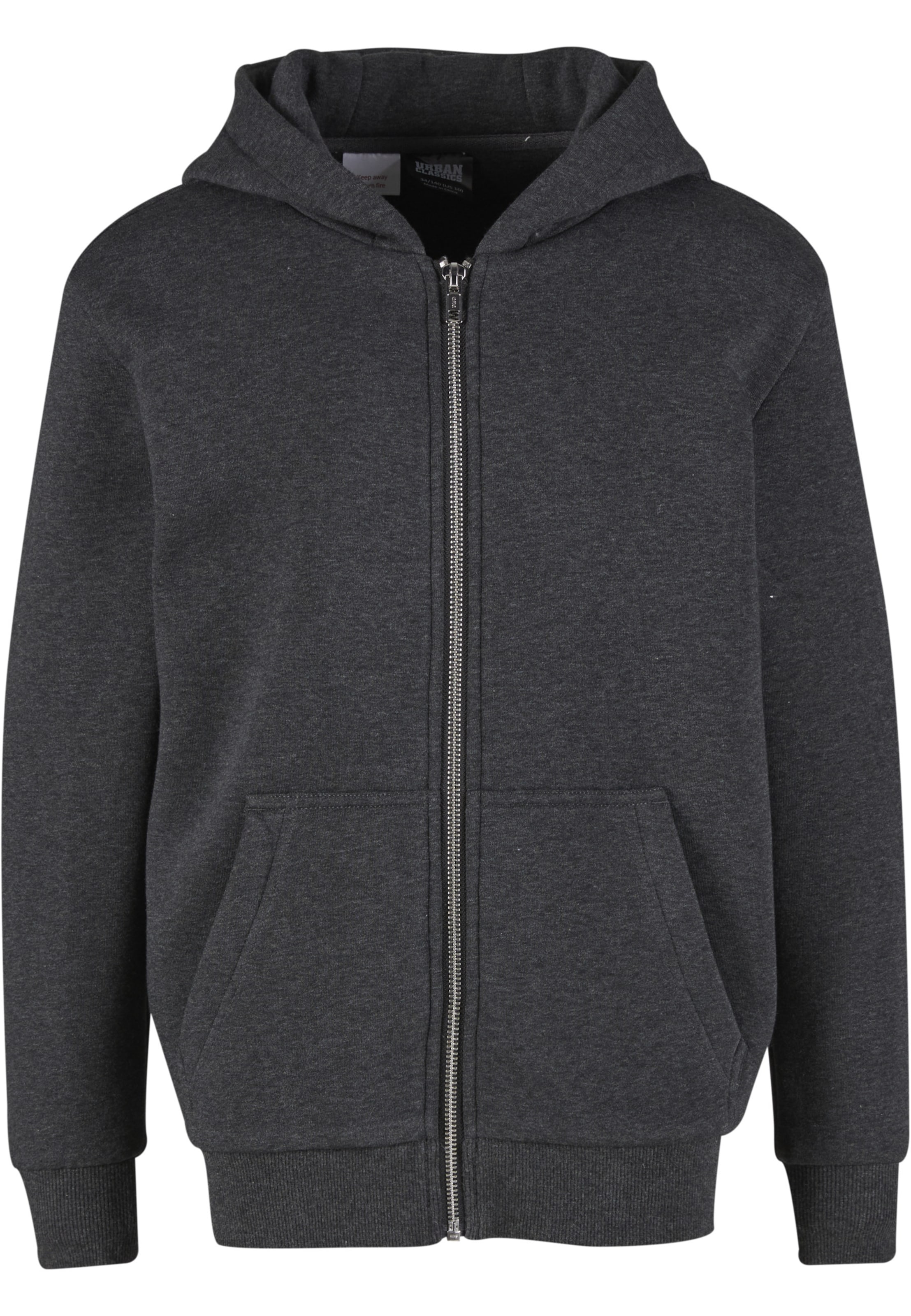Urban Classics Sweatjacke in Grau: Vorderseite