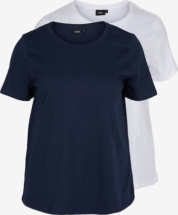 T-shirt Zizzi en bleu : devant