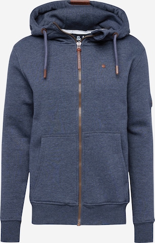 Alife and Kickin Zip-Up Hoodie 'Trasher AK' in Blue: front