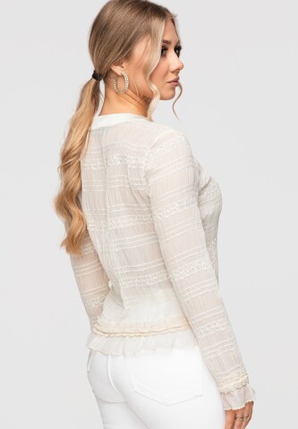 Ombre Blouse in Beige
