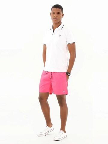 U.S. POLO ASSN. Badeshorts in Pink