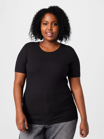 T-shirt Calvin Klein Curve en noir : devant