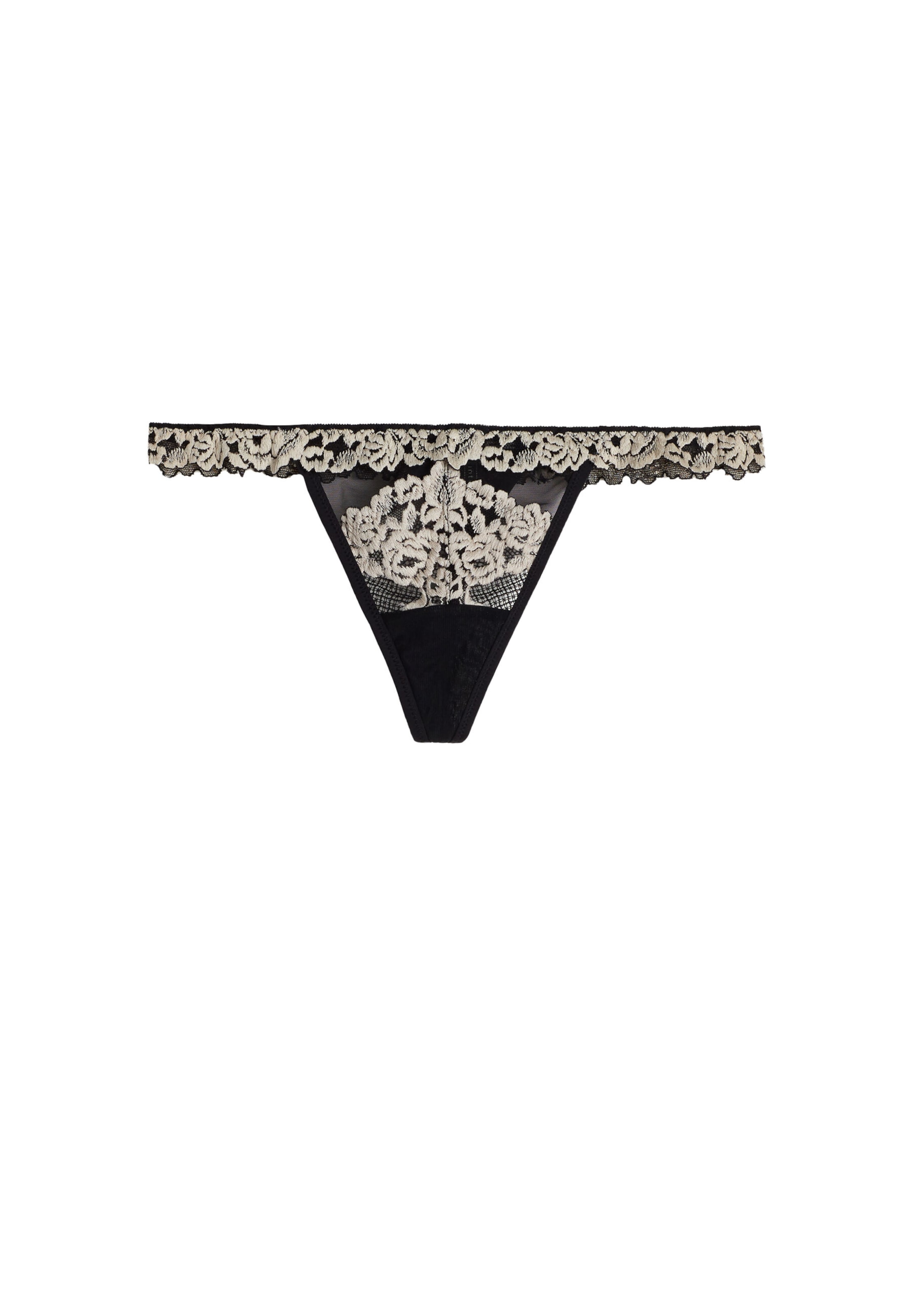 INTIMISSIMI String in Schwarz: Vorderseite