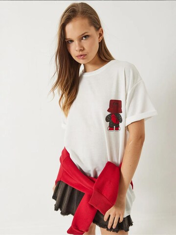 Bianco Lucci T-Shirt in Weiß