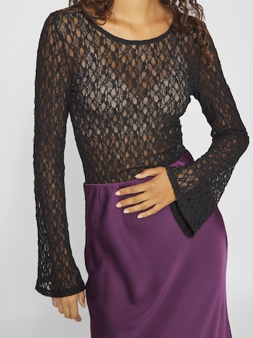 VILA Shirt bodysuit in Black