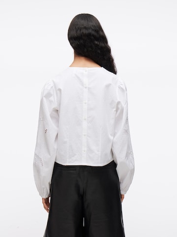 Chemisier ROUGE EDIT en blanc