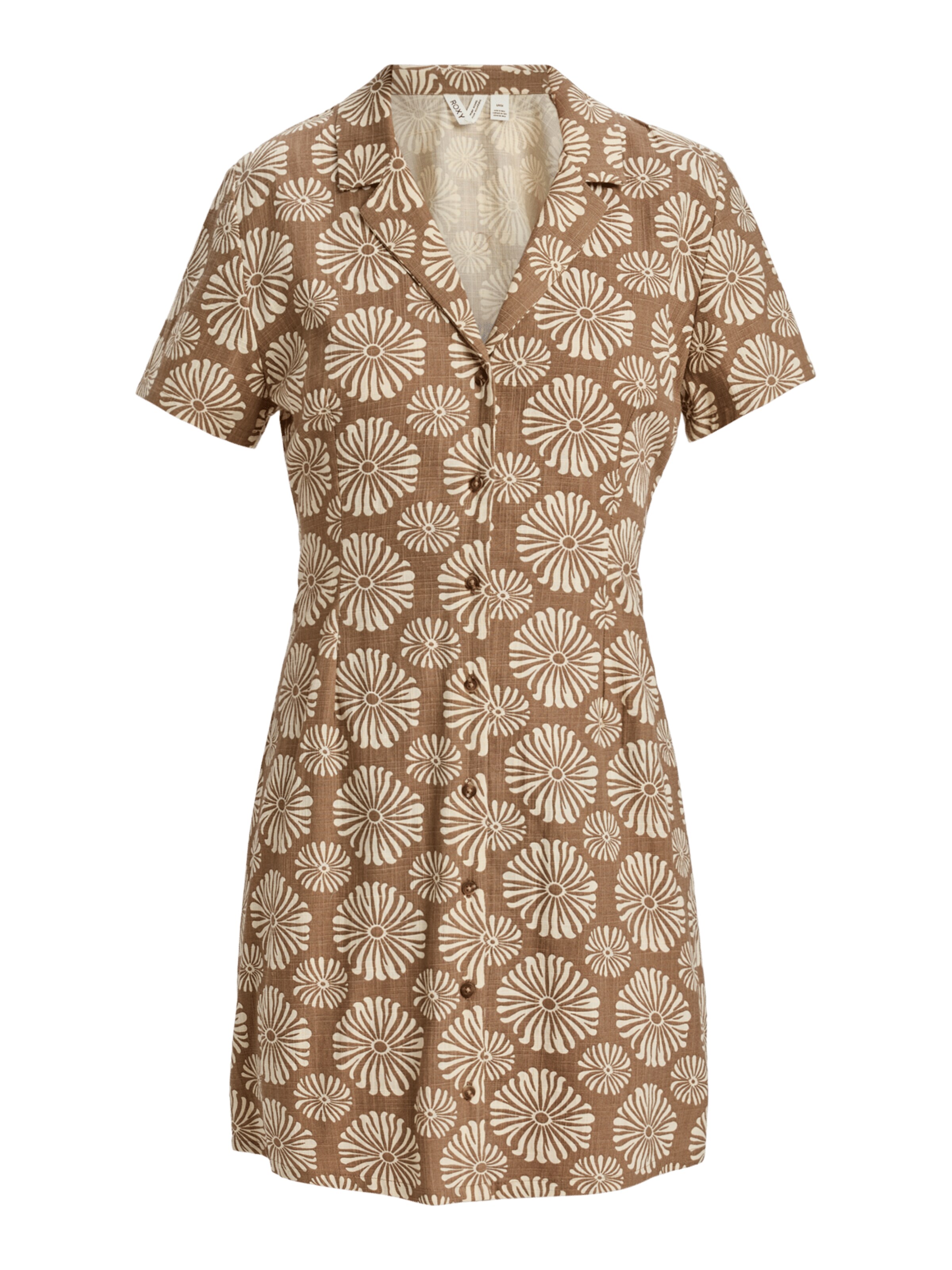 Robe-chemise 'Happy Shiny' ROXY en marron : devant