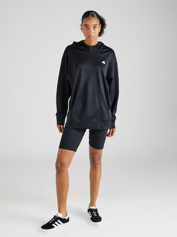 ADIDAS PERFORMANCE Sports sweatshirt 'Aeroready Game And Go Fleece' in Black