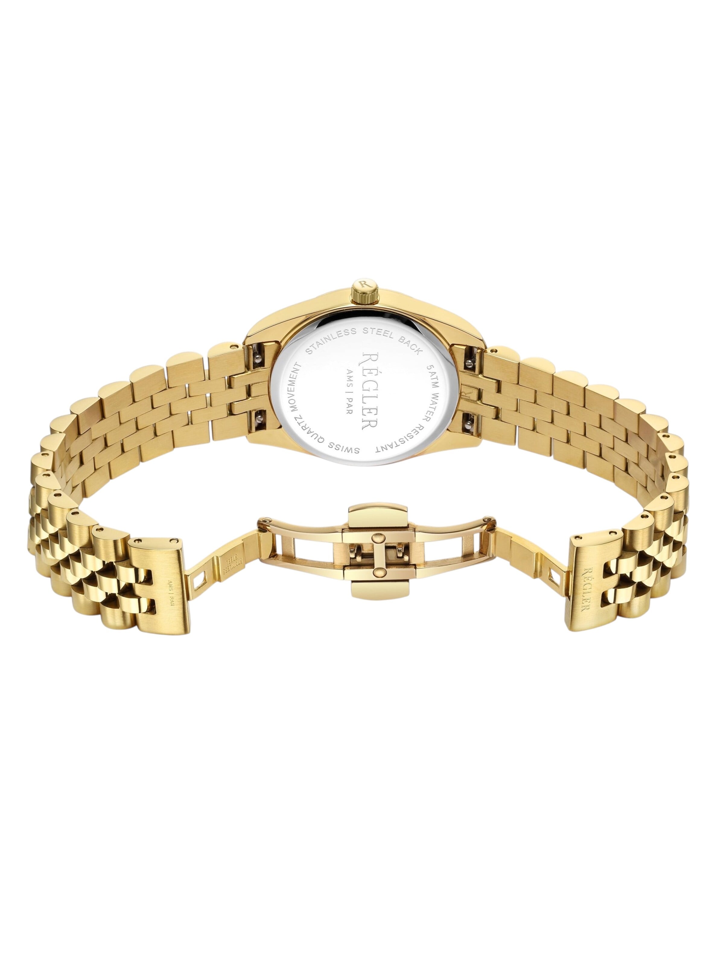 Régler Analogové hodinky 'Régler Liberté Steel Gold - Blush' – zlatá