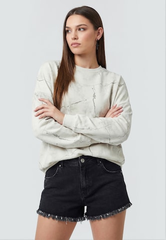 Sweat-shirt myMo ROCKS en beige : devant