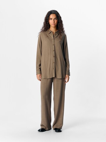 Loosefit Pantaloni 'OBJSanne Aline' di OBJECT in grigio