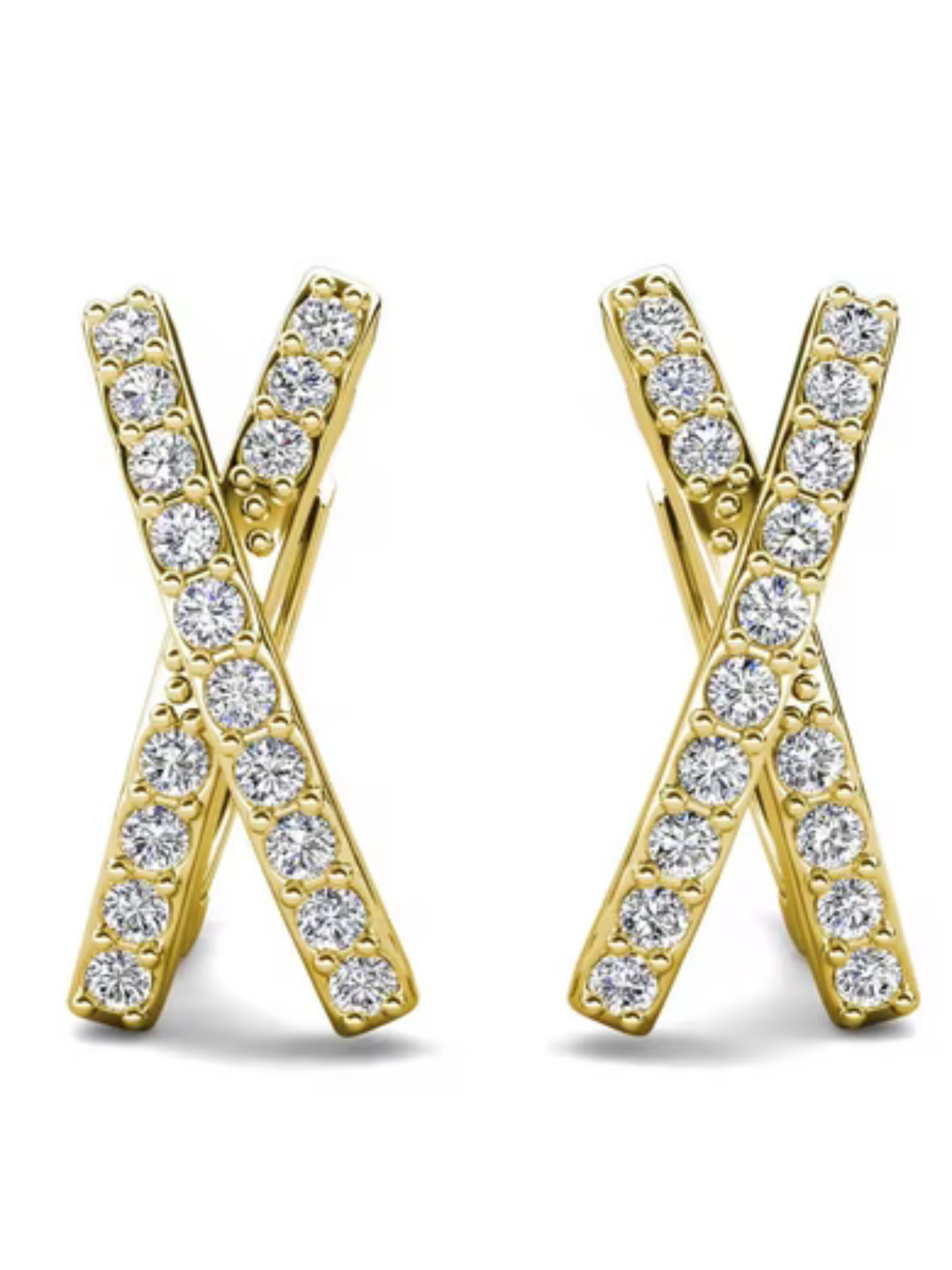 ROUGEMONT Jewellery Ohrringe 'Funkelnde Damen Creolen Ohrringe'‌‌‌‌‌ in Gold: Vorderseite