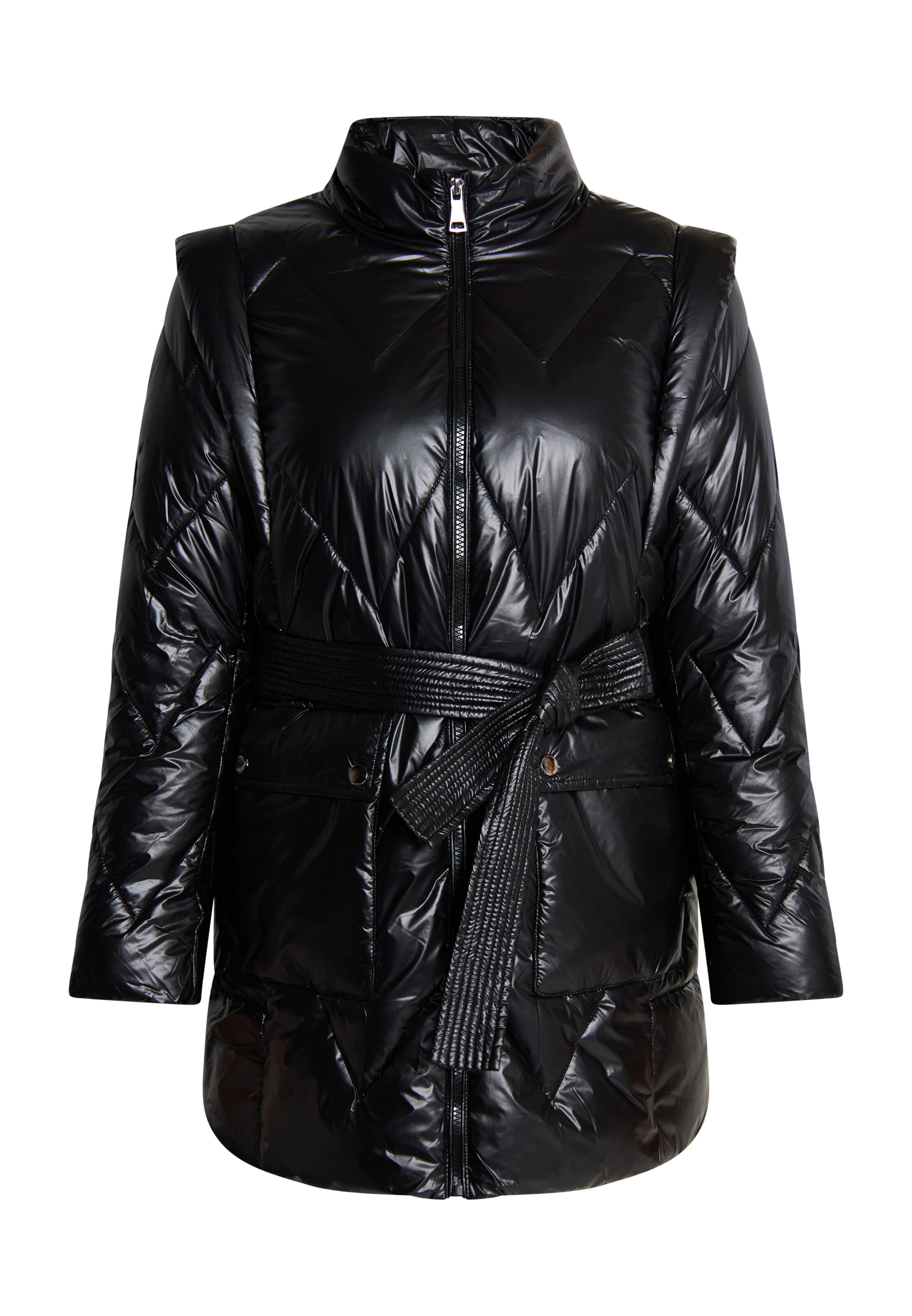 MYMO Демисезонное пальто в Черный: спереди