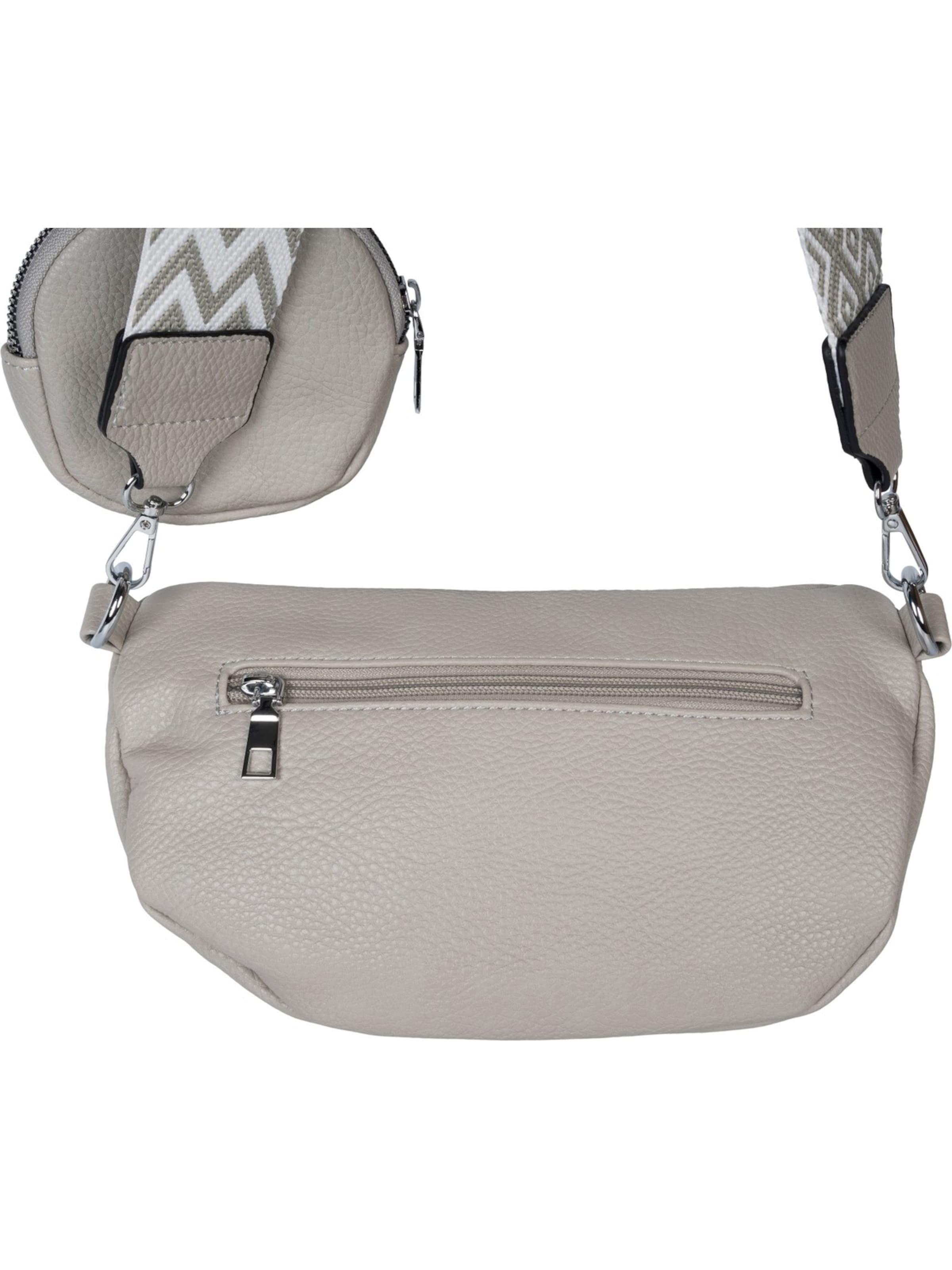 styleBREAKER Crossbody bag '2-Teiliges Set Halbmond Crossbody Bag' in Grey