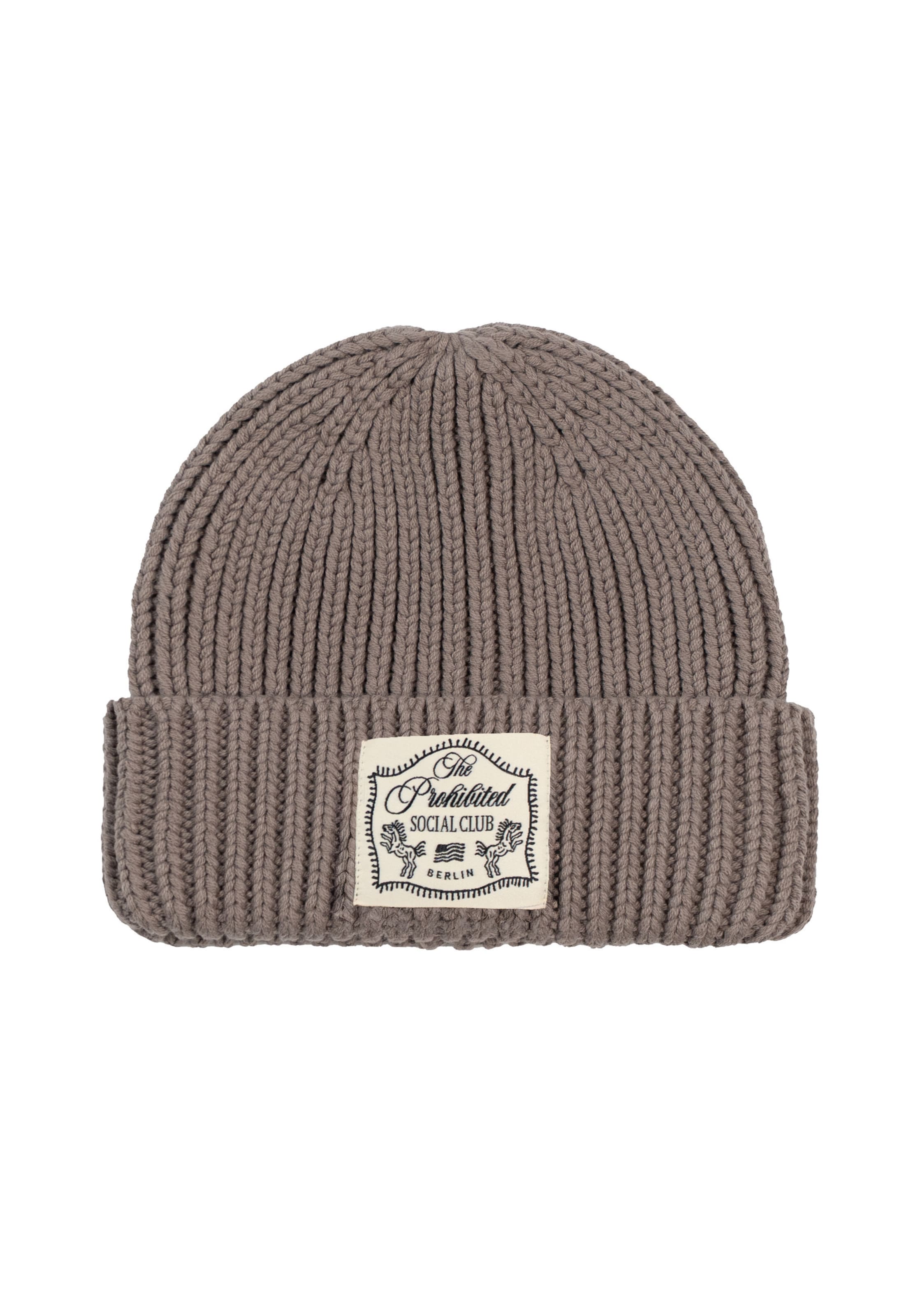 Bonnet 'Lowkey Vintage' Prohibited en gris : devant