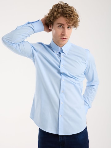 Slim fit Camicia business di 7Camicie in blu