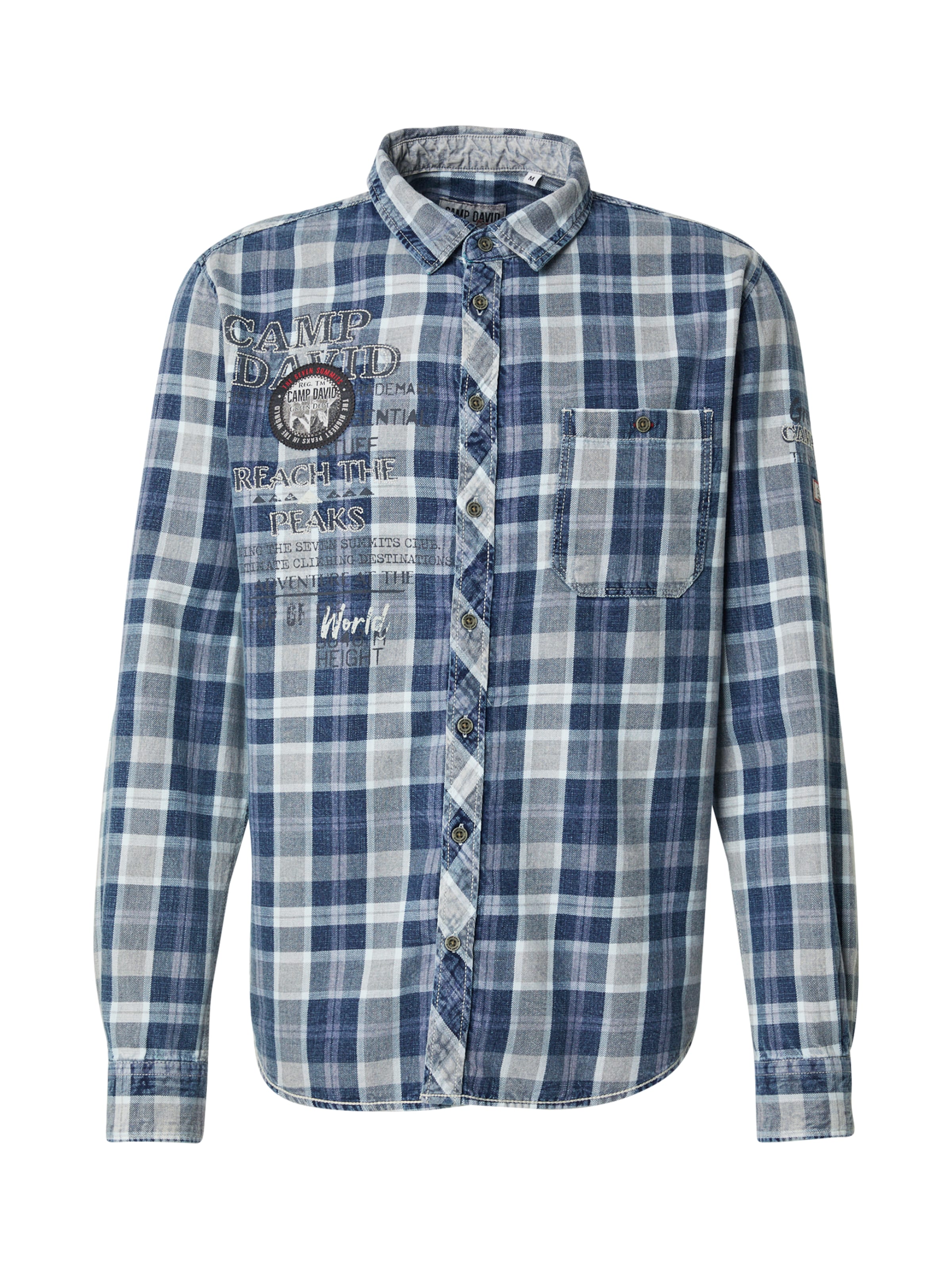 CAMP DAVID Regularny krój Koszula w kolorze niebieski: przód
