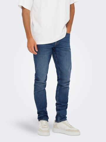 Coupe slim Jean 'ONSLoom' Only & Sons en bleu : devant