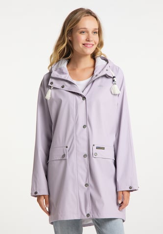 Schmuddelwedda Between-Seasons Coat in Purple: front