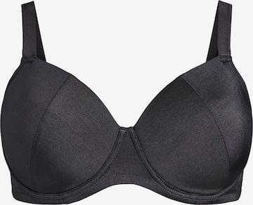 Swim by ZizziBikini gornji dio 'SBLOOM' - crna boja: prednji dio